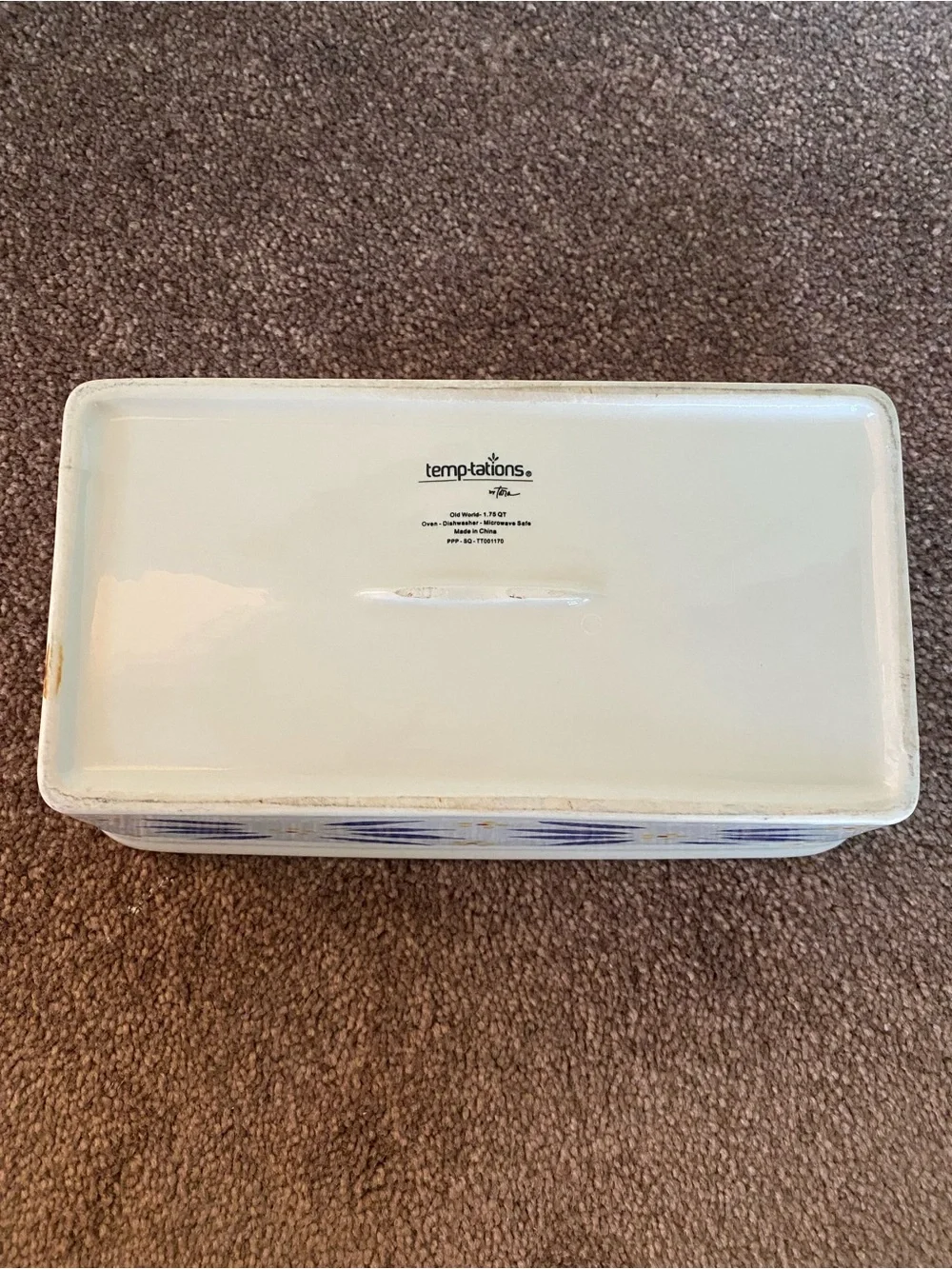 Temp-Tations Old World Blue Baking Dish with Basket